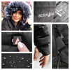 Women's Baltimore Ravens ActionHeat Black 5V Battery Heated Long Puffer Full-Zip Hoodie Jacket