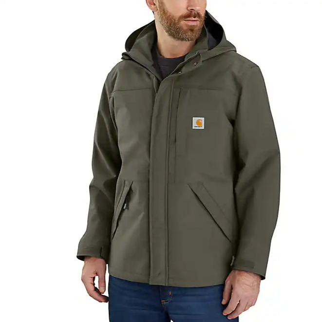 Shoreline Jacket Shadow, Black, Navy, Moss & Red Duck