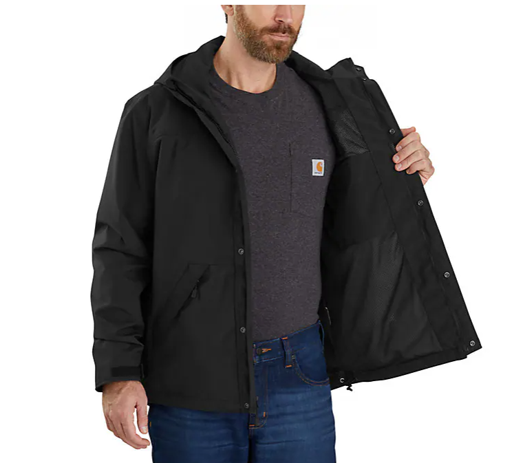 Shoreline Jacket Shadow, Black, Navy, Moss & Red Duck