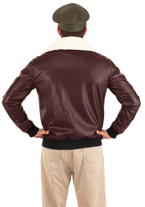 Adult WW2 Pilot Costume Maroon Jacket Back Veiws