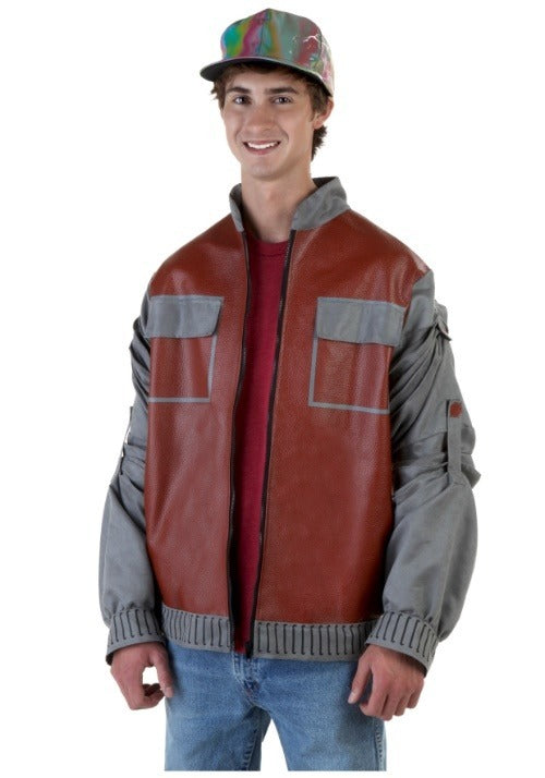 Back_to_The_Future_II_Marty_McFly_Reddish-Brown/Rust & Gray Jacket_Costume Front Veiws