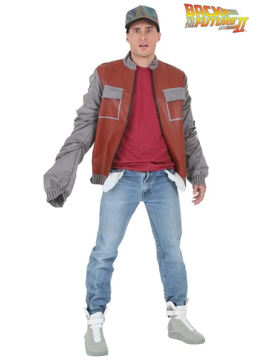 Back_to_The_Future_II_Marty_McFly_Reddish-Brown/Rust & Gray Jacket_Costume Full Body Front Veiws