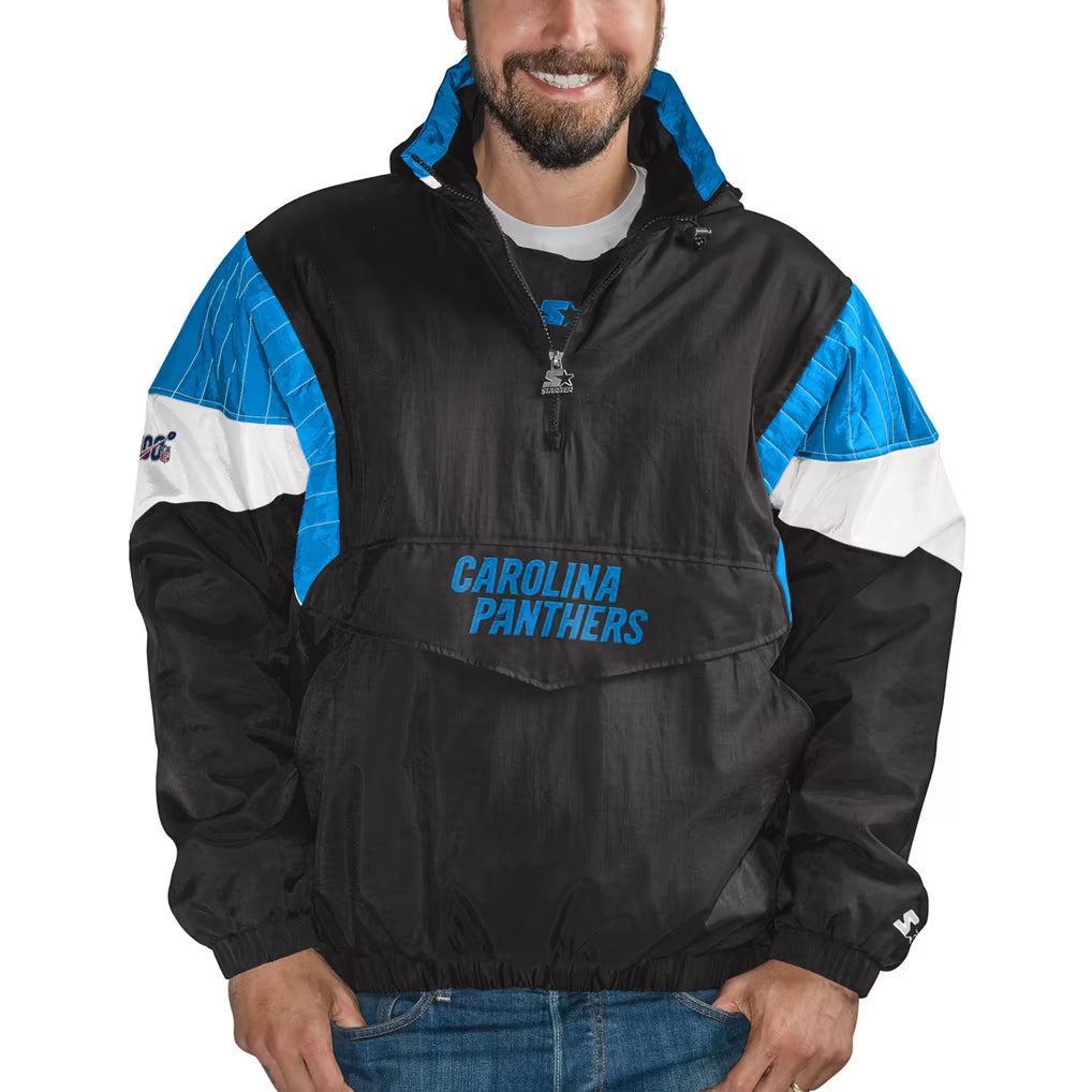 Carolina Panthers NFL 100 Quarter-Zip Jacket Front Veiws