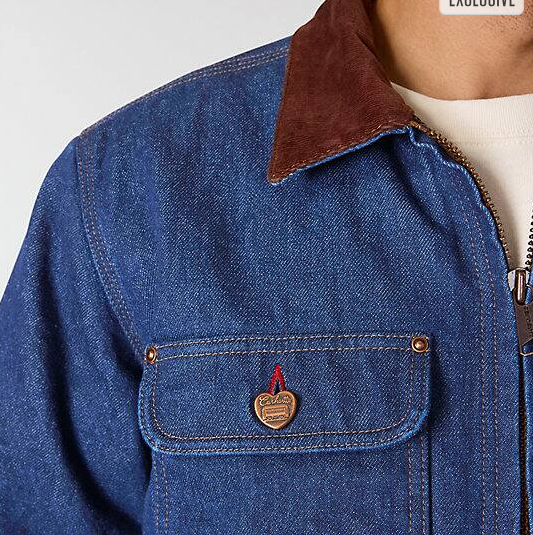 Crafted Series Denim Sherpa Lined Chore Blue Jacket Caller Veiws