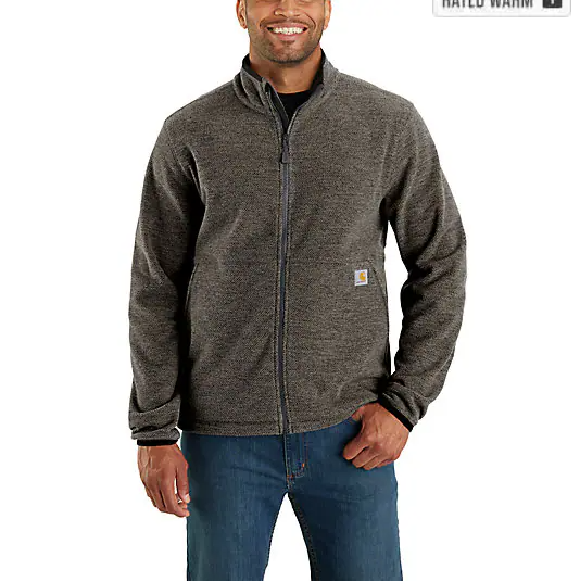Edmonton Carbon Heather Jacket Front Veiws