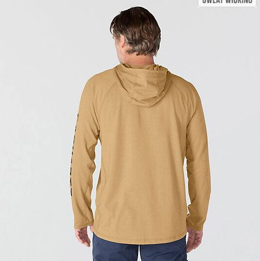 Force Relaxed Logo Night Fatigue Heather Hoodie Back Veiws