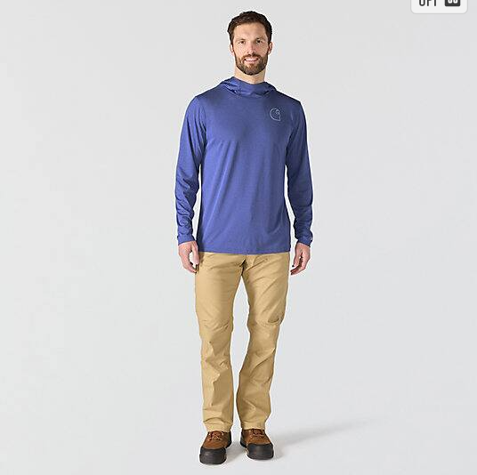 Force_Sun_Defende_Relaxed_Logo_Sky Heather_Hoodie_Full Body Front_Veiws