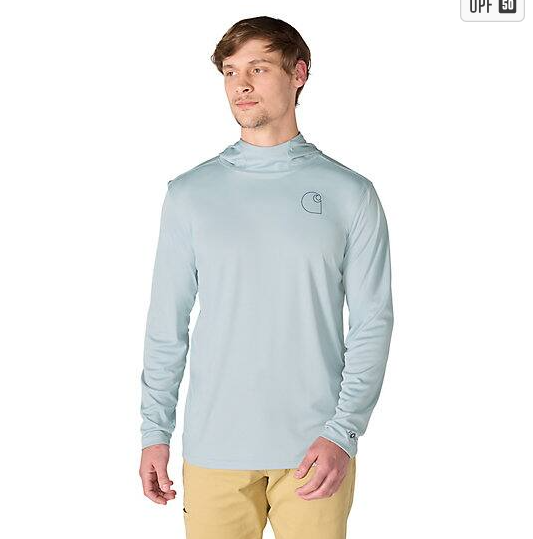 Force Sun Defende Relaxed Logo Smoke Blue Hoodie Front Veiws