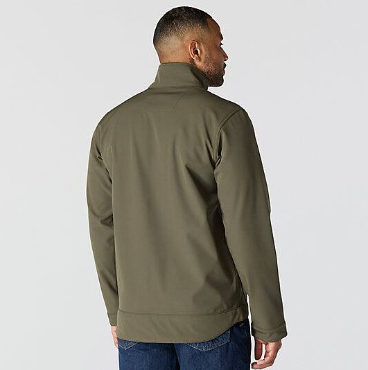 Galesburg Softshell Moss Jacket Back Veiws
