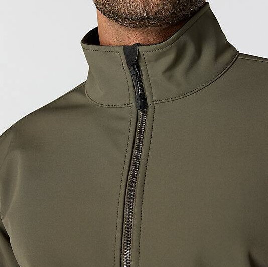 Galesburg_Softshell_Moss_Jacket_Collar & Zipper Details