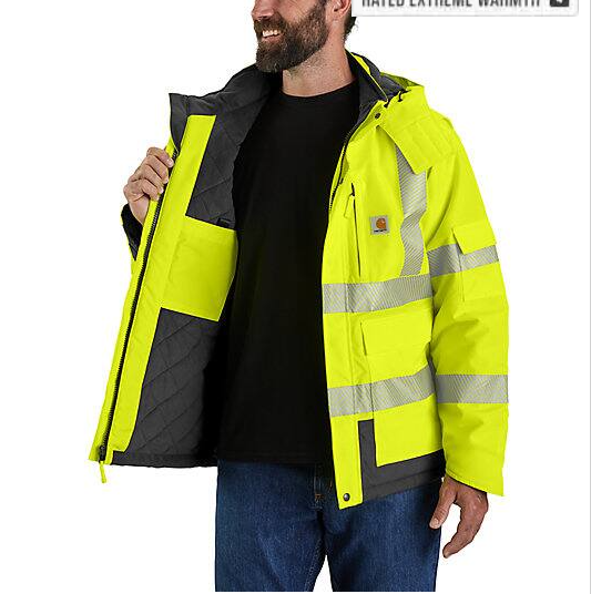 HV Sherwood Class 3 Brite Lime Jacket Inner Pocket Veiws