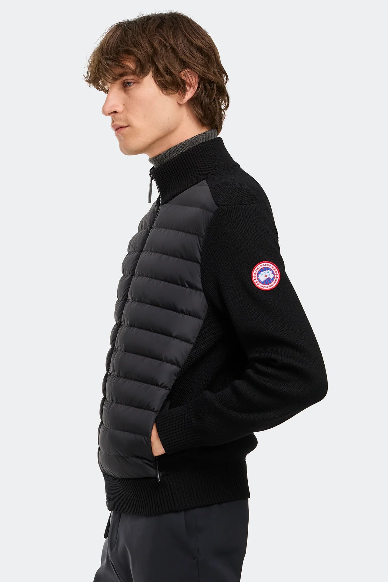 HyBridge® Knit Black Jacket Left Side Veiws