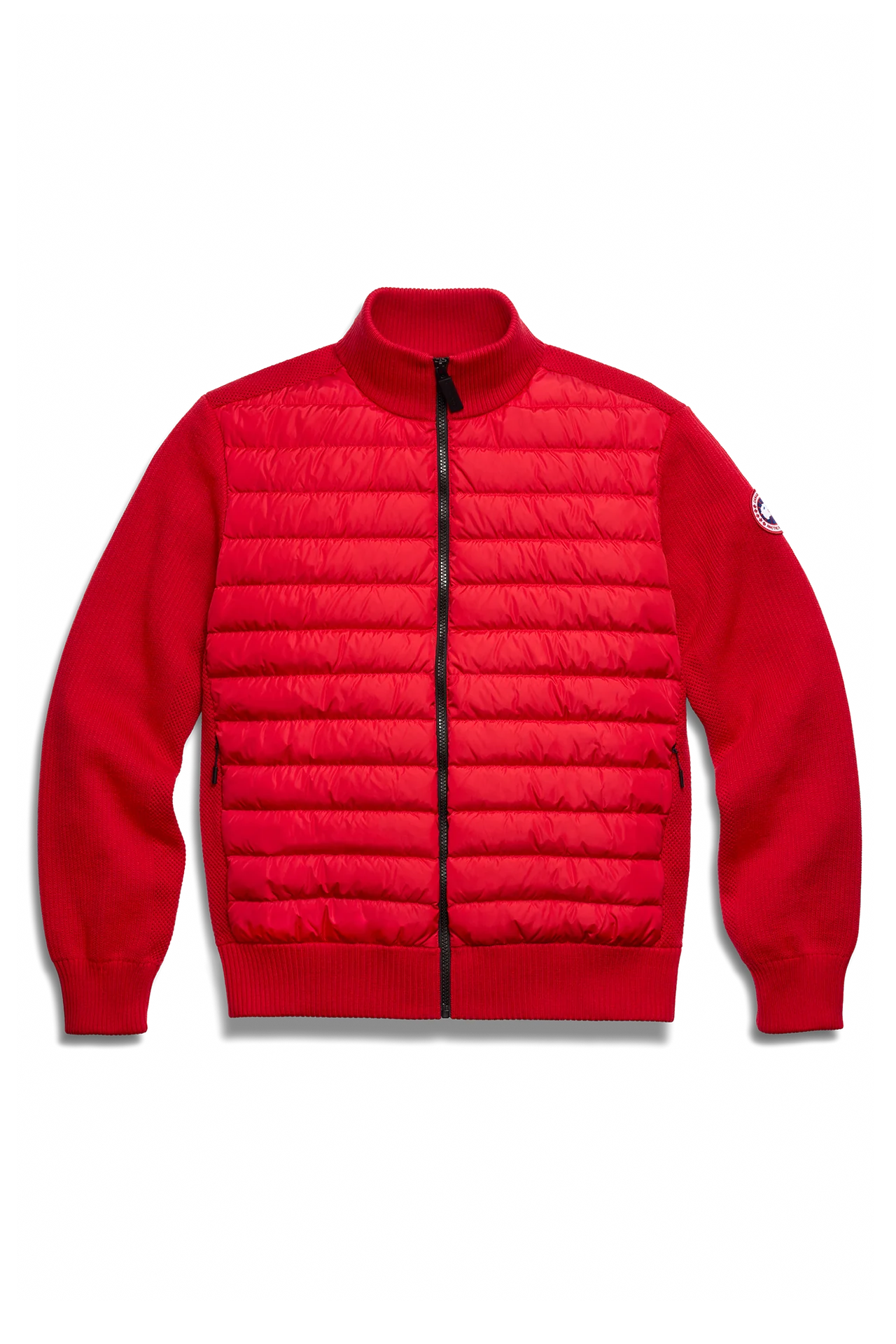 HyBridge® Knit Carmine Red Jacket Front Veiws