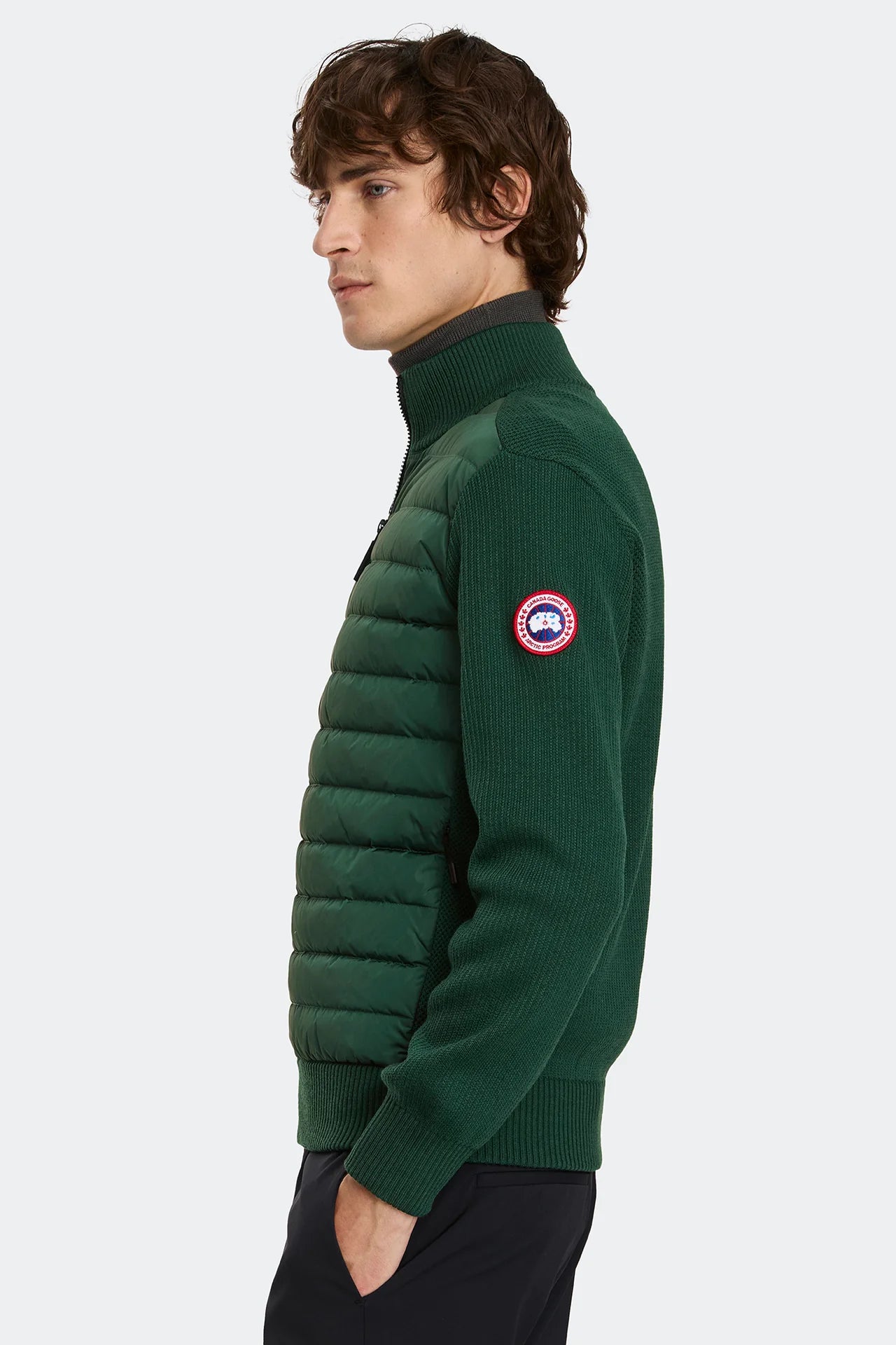 HyBridge® Knit Glade Green Jacket Left Side Veiws