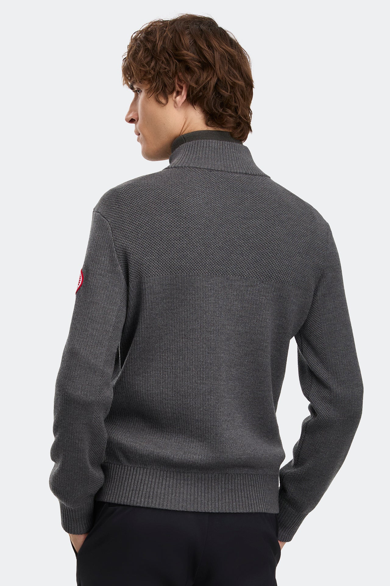 HyBridge® Knit Iron Grey Jacket Back Veiws