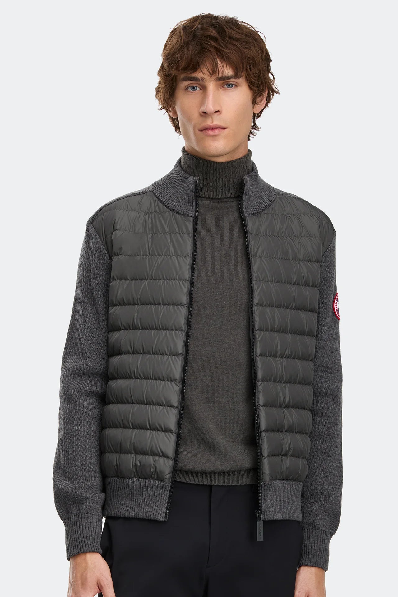 HyBridge® Knit Iron Grey Jacket Front Veiws