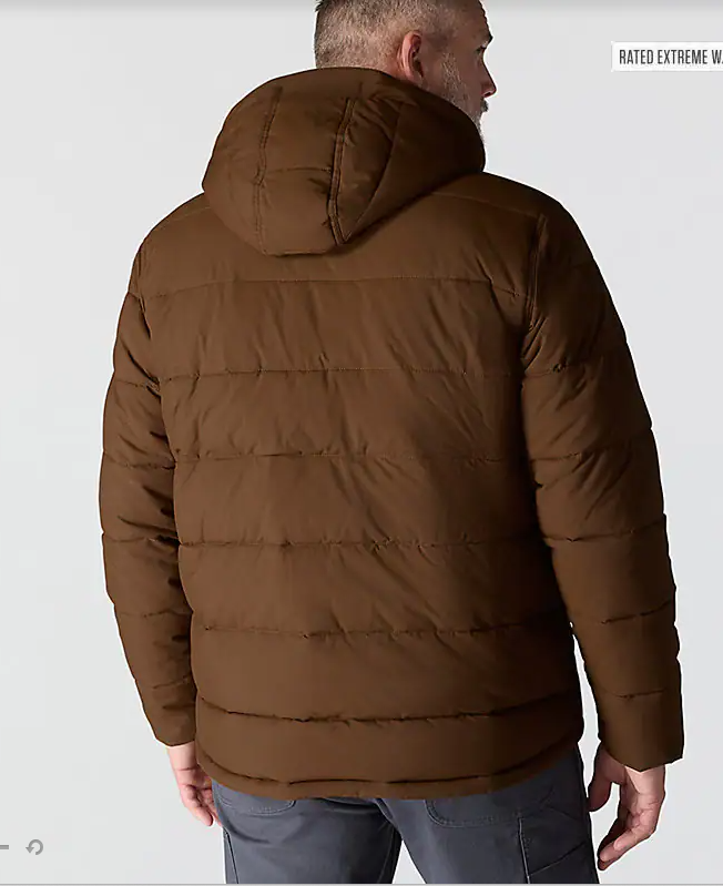 Livingston Jacket brown insulated hooded jacket back views