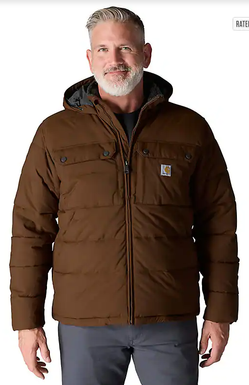 Livingston Jacket brown insulated hooded jacket front views