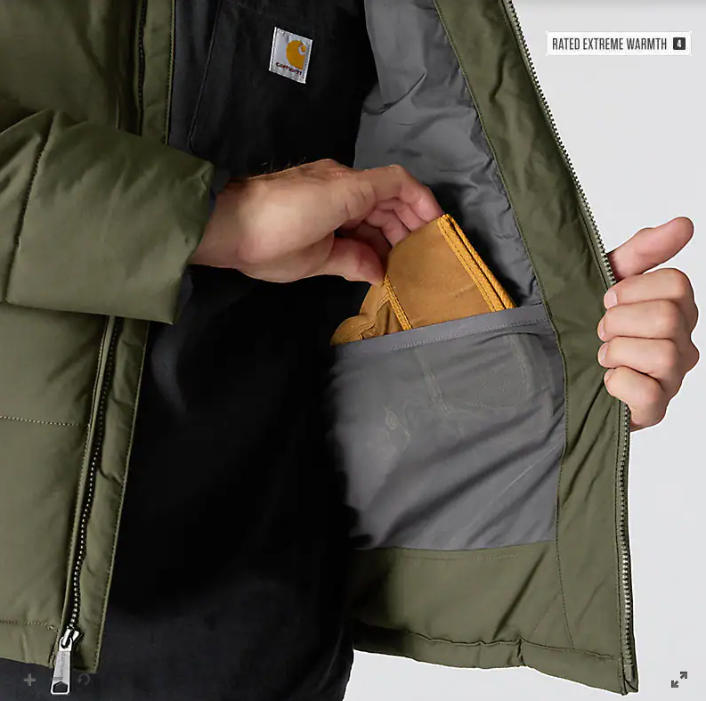 Livingston Jacket jacket interior showing warm lining and inside pocket views