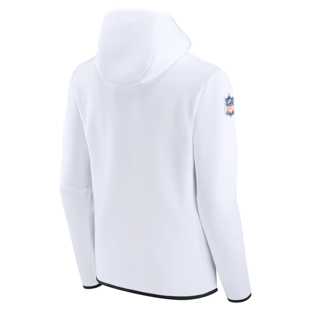 Los Angeles Rams Nike White Diamond Tech Fleece White Jacket Back Veiws