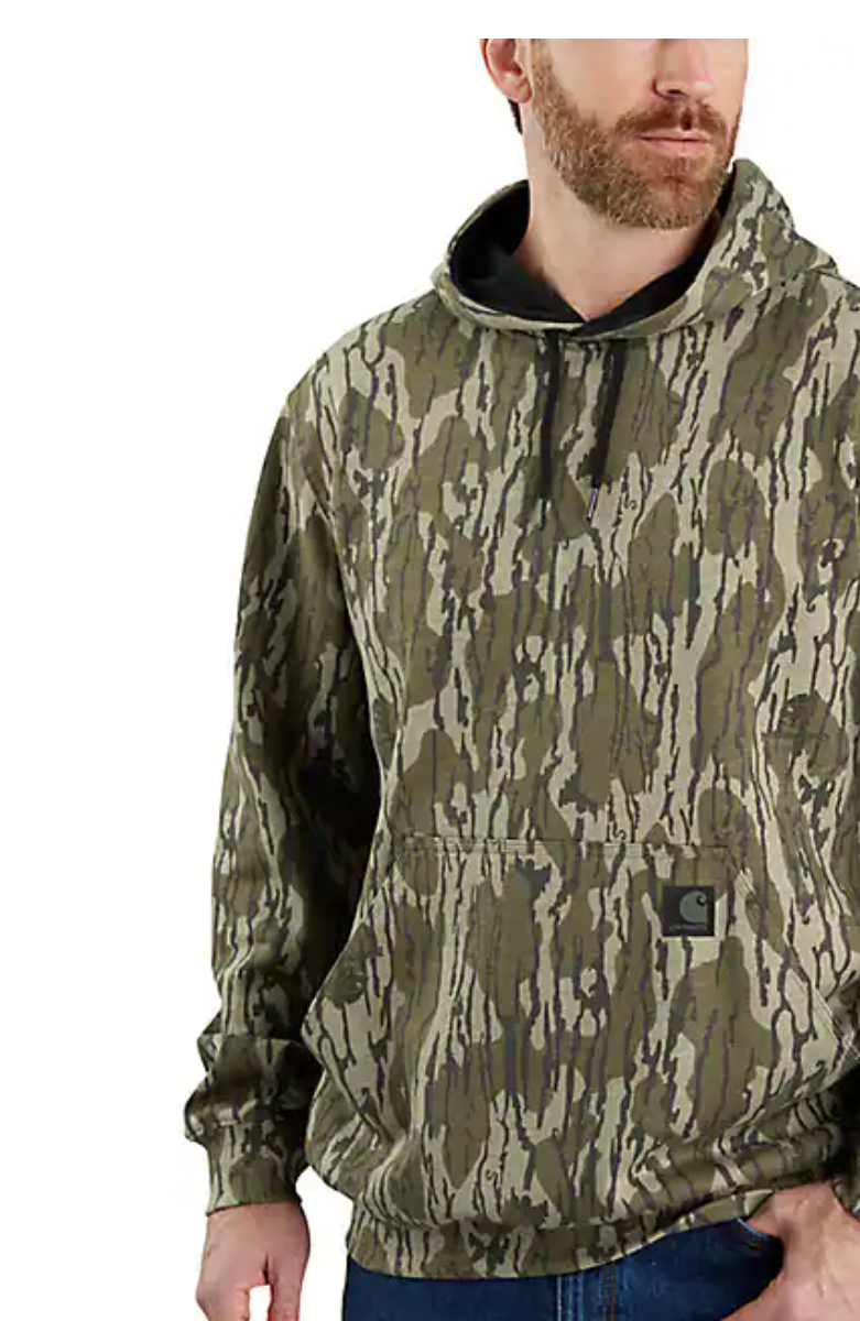 Marquette Mossy Oak Camo Sweatshirt front side views
