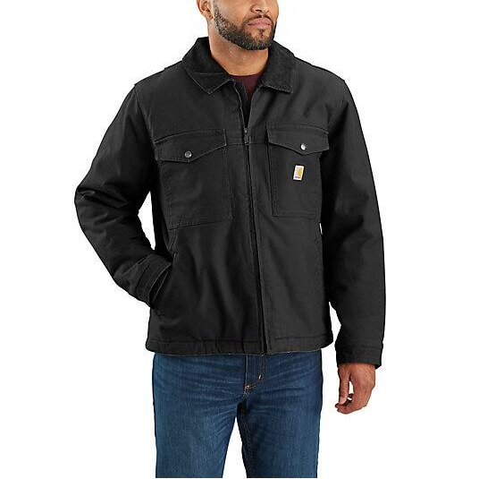Montana Rugged Flex™ Duck Black Jacket  Front Veiws