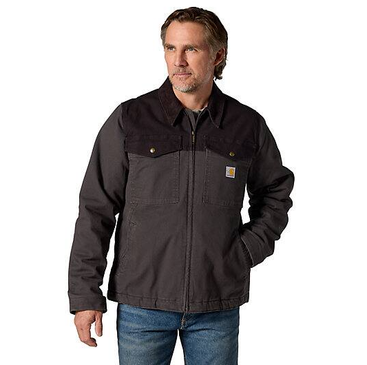 Montana Rugged Flex™ Duck Dark Brown Jacket  Front Veiws