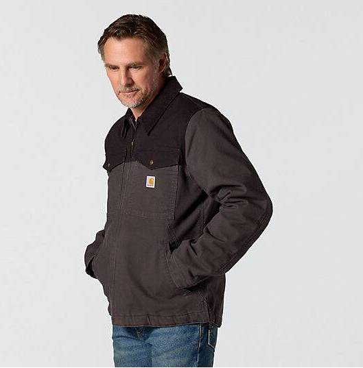 Montana Rugged Flex™ Duck Dark Brown Jacket  Left Side Veiws