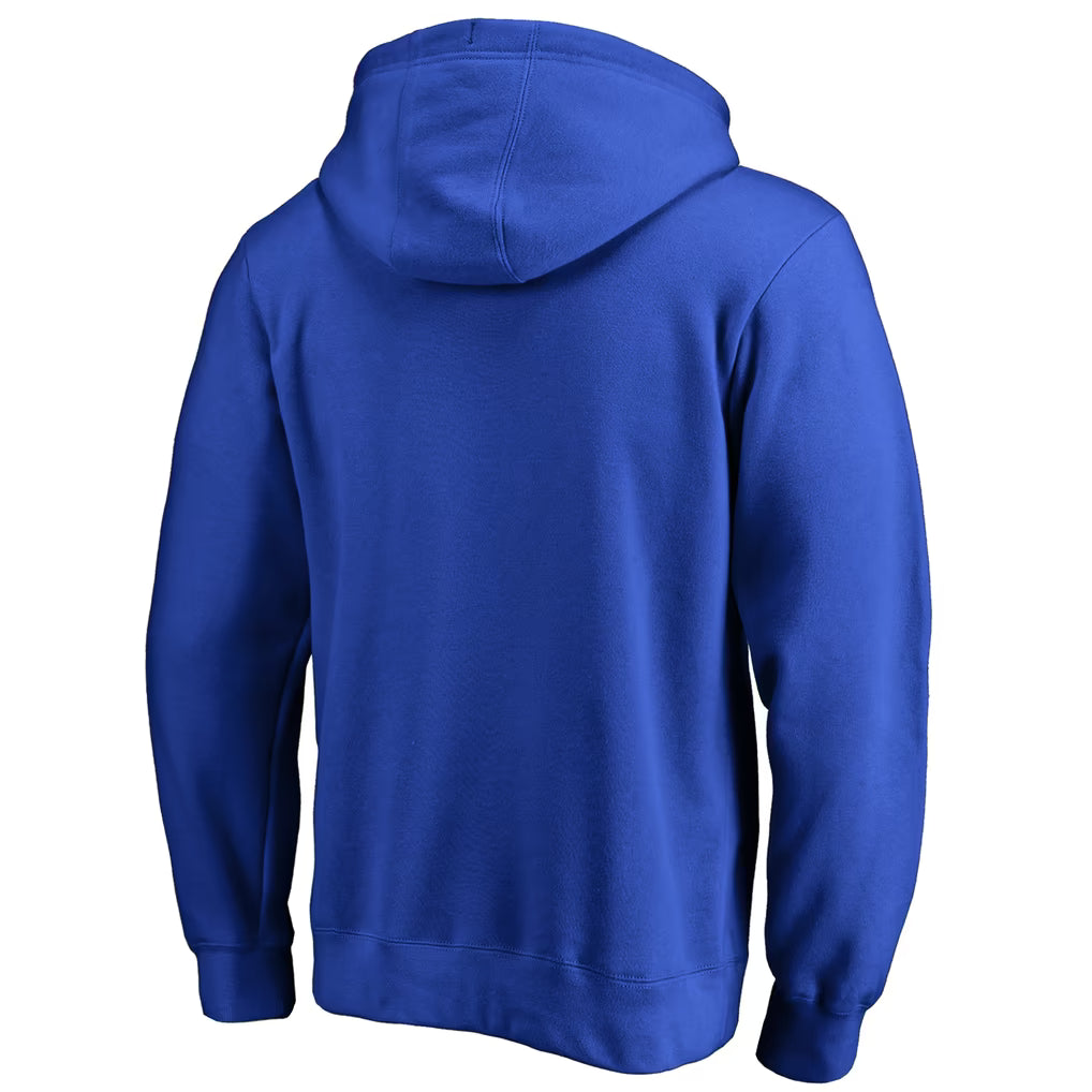 NFL Shield Charcoal Pullover Blue Hoodie Back Veiws