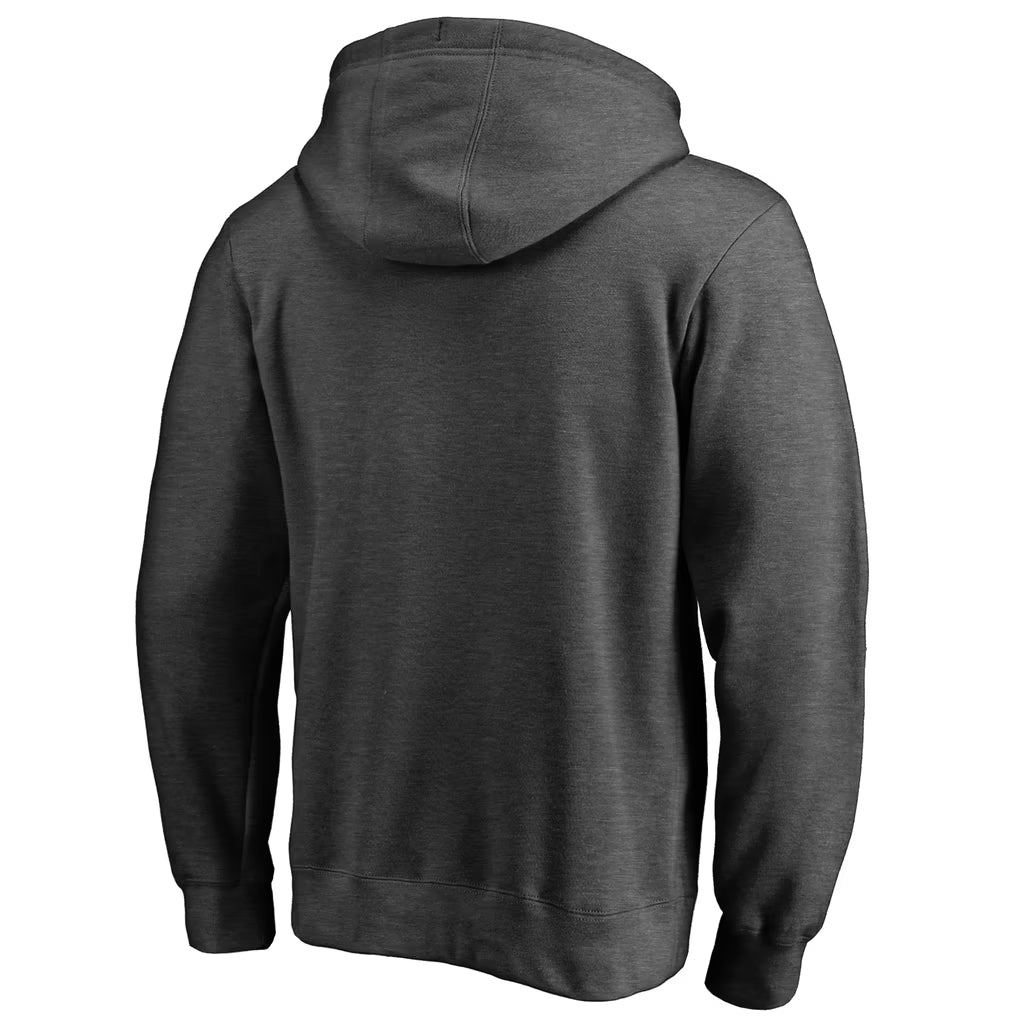 NFL Shield Charcoal Pullover Heather Gray Hoodie Back Veiws