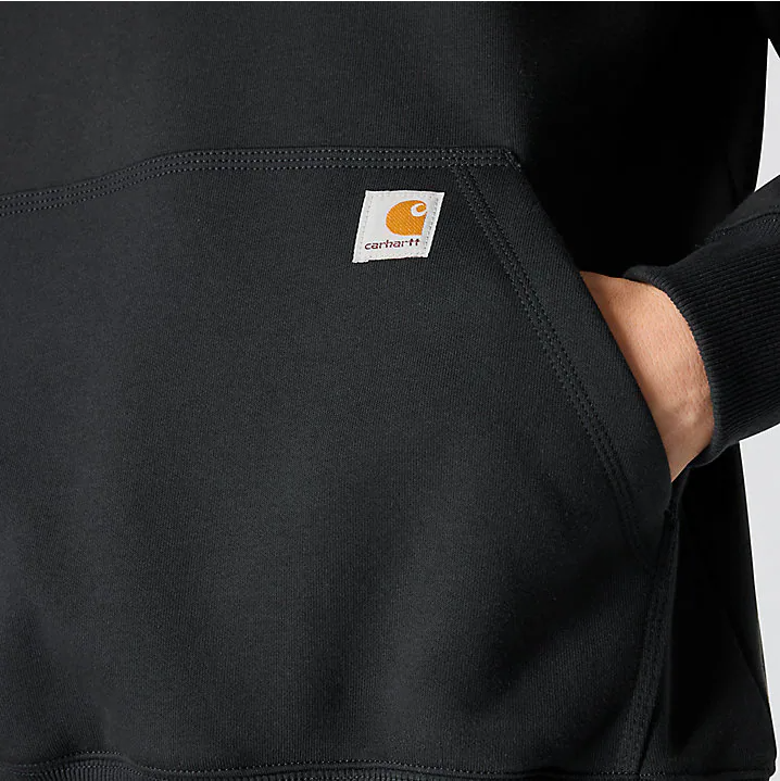Paxton_1_4-Zip_Black_Front Pocket_Veiw_Sweatshirts