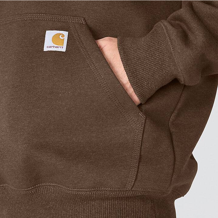 Paxton_1_4-Zip_Dark Clove Heather_Front_Pocket_Veiw_Sweatshirts