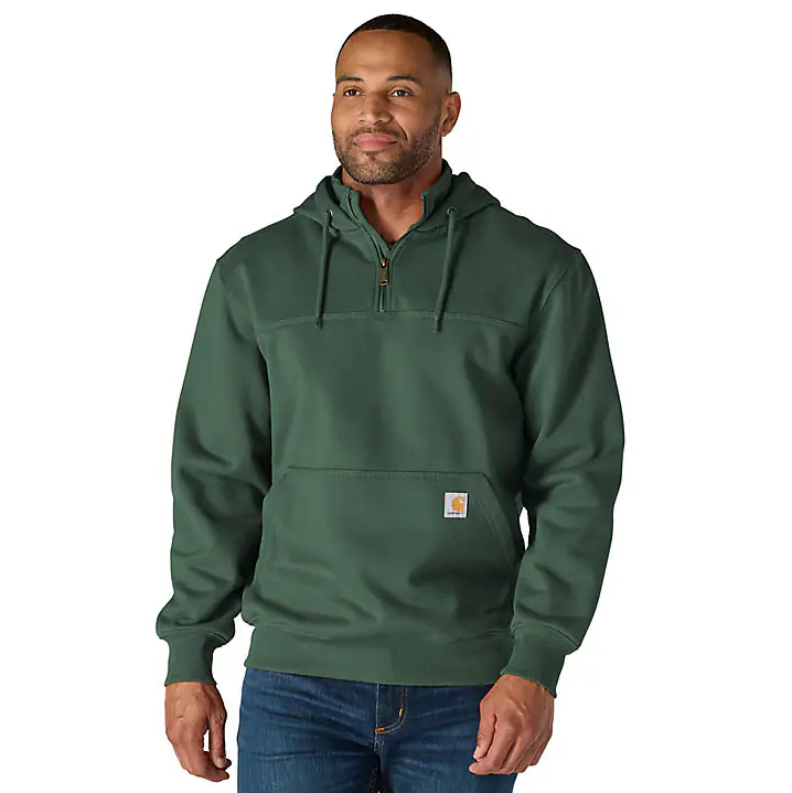 Paxton_1_4-Zip_Forestry Green_Front_Veiw_Sweatshirt