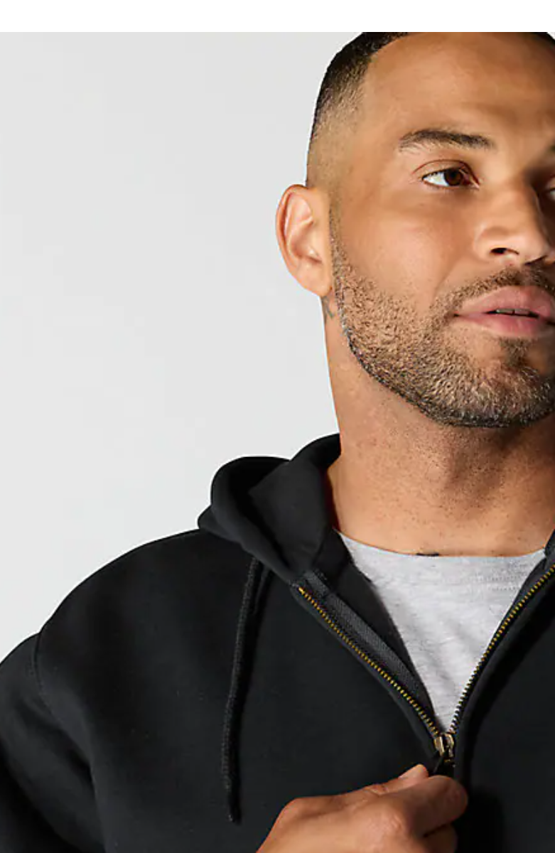 Paxton Full Zip Black Sweatshirt caller zipper views 