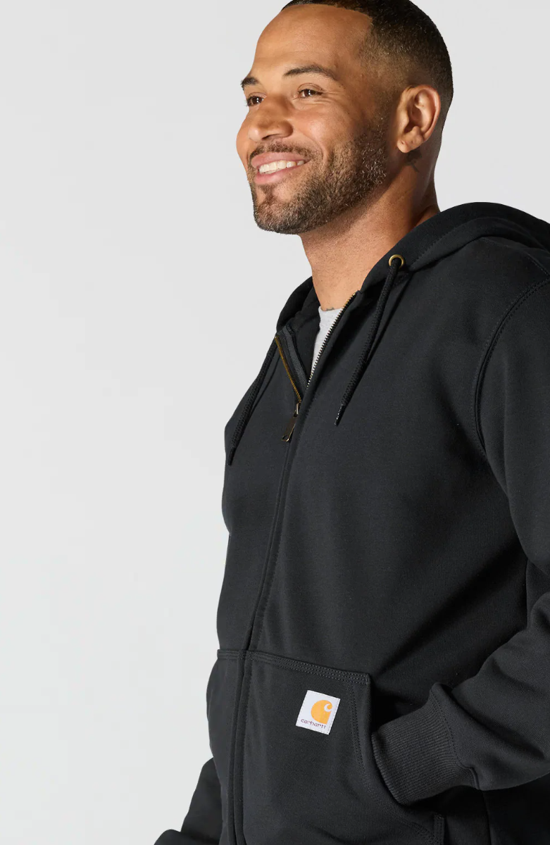 Paxton Full Zip Black Sweatshirt right side poket views 