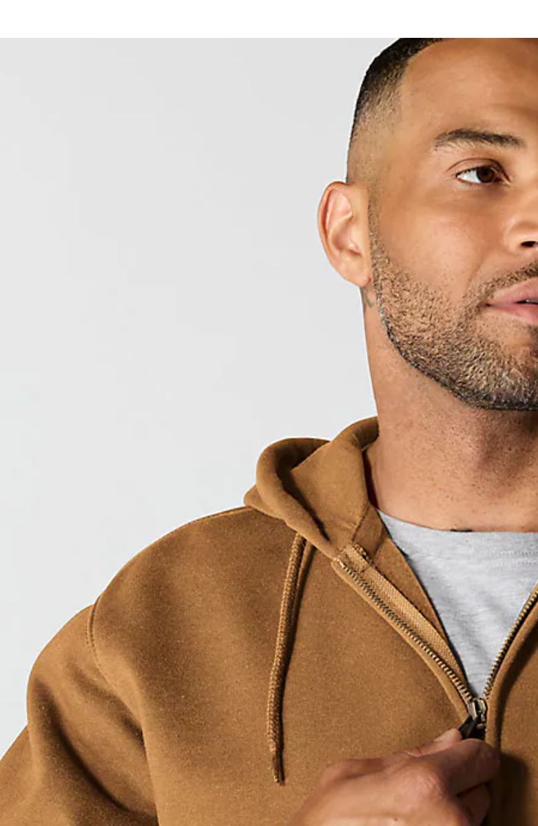 Paxton Full Zip Carhartt Brown Sweatshirt caller zipper views 