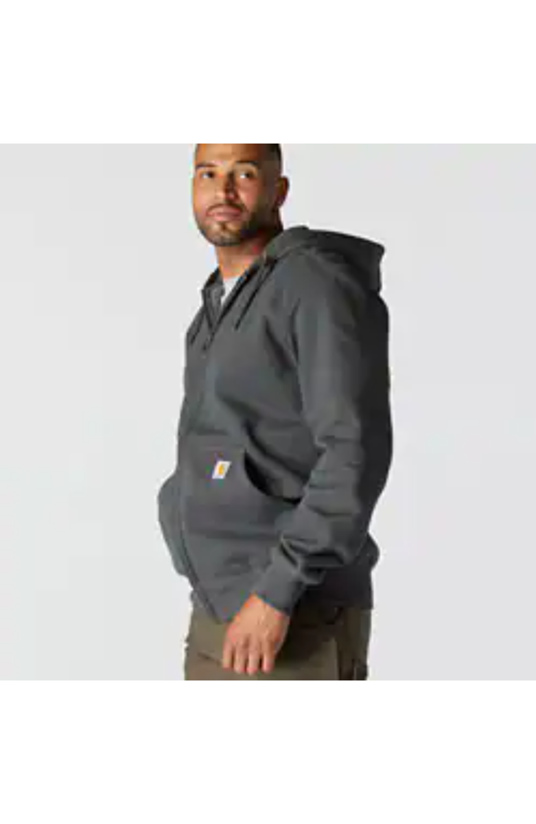 Paxton Full Zip Dark Carbon Heather  Sweatshirt right  side views 