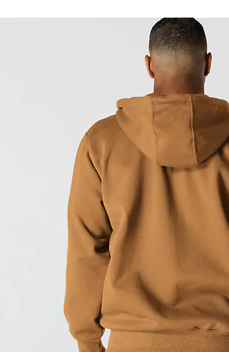 Paxton Full Zip Dark Carhartt Brown  Sweatshirt back hut side views 