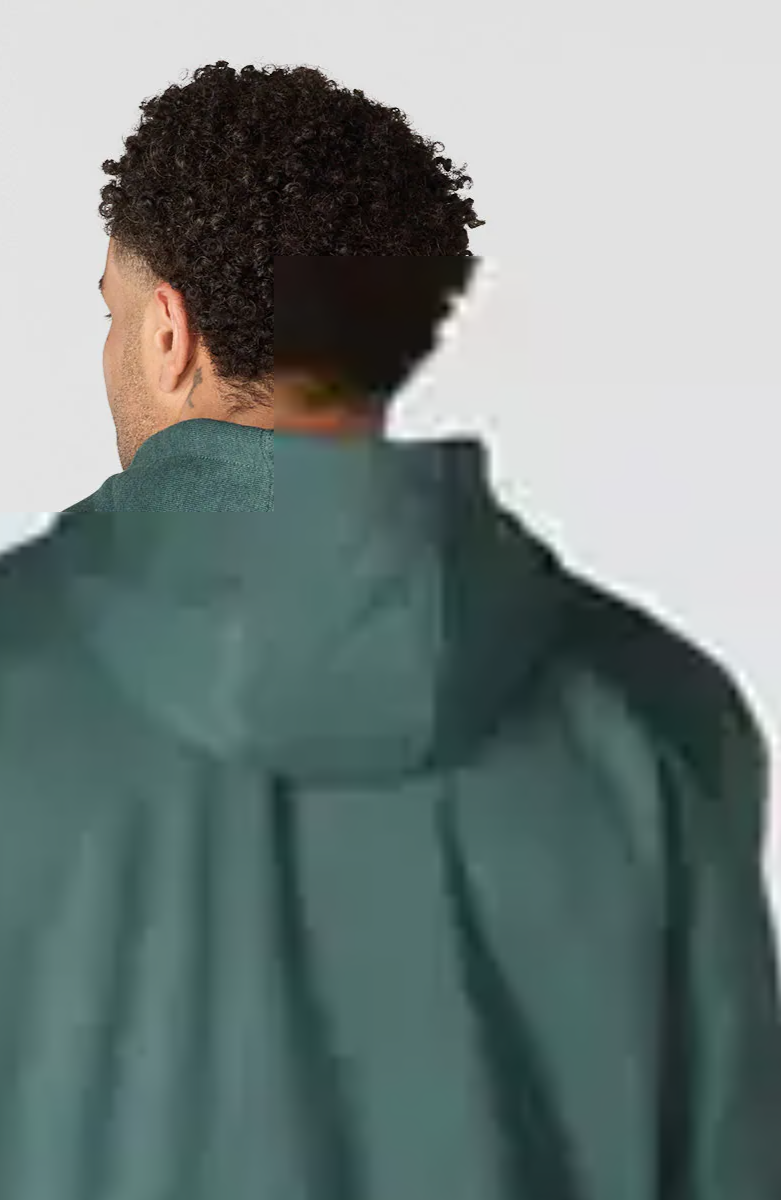 Paxton Full Zip Dark Dark Harbor Teal Heather Sweatshirt back  side hut  views 