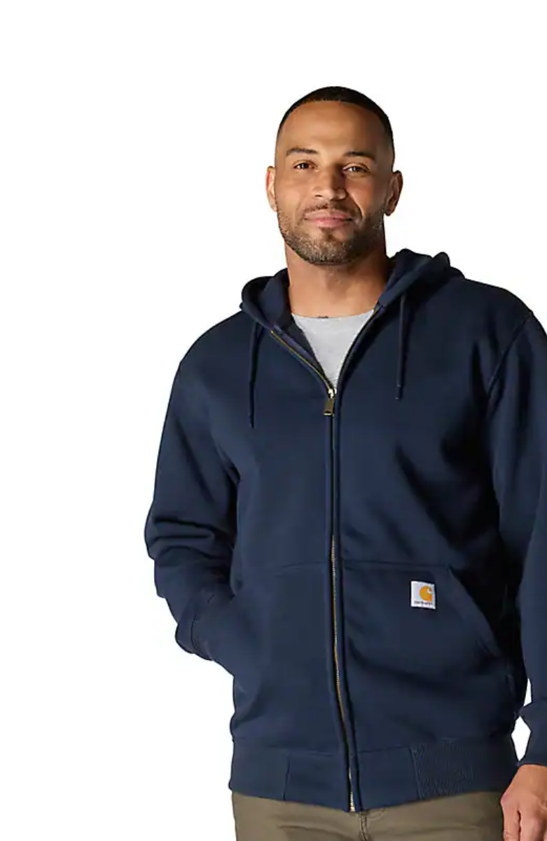 Paxton Full Zip  New Navy Sweatshirt front side views