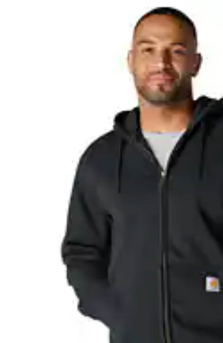 Paxton Full Zip Sweatshirt black  front side viwe 
