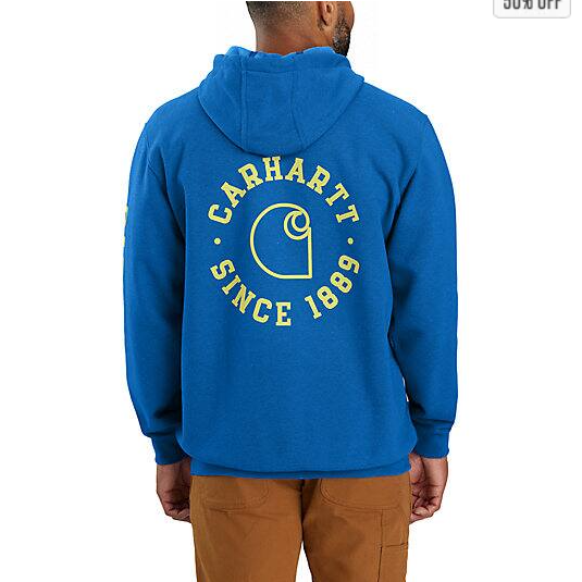 Rain Defender 1889 Graphic Blue Sweatshirt Back Veiws