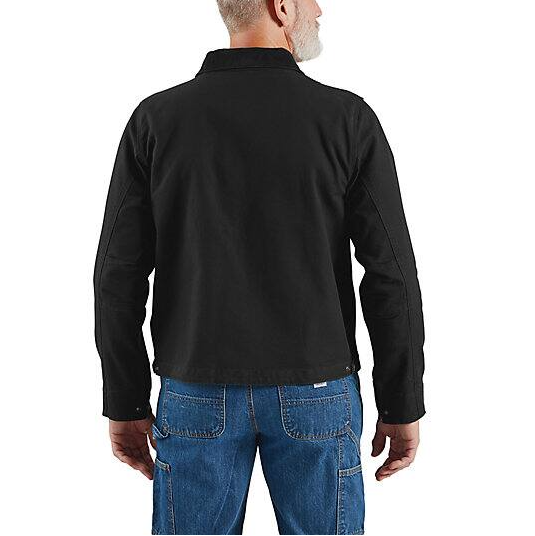Re-Engineered Rugged Flex® Relaxed Fit Duck Detroit Black Jacket - 1 Warm Rating Back Veiws