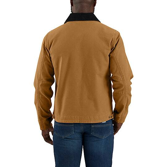 Re-Engineered Rugged Flex® Relaxed Fit Duck Detroit Carhartt Brown Jacket - 1 Warm Rating Back Veiws