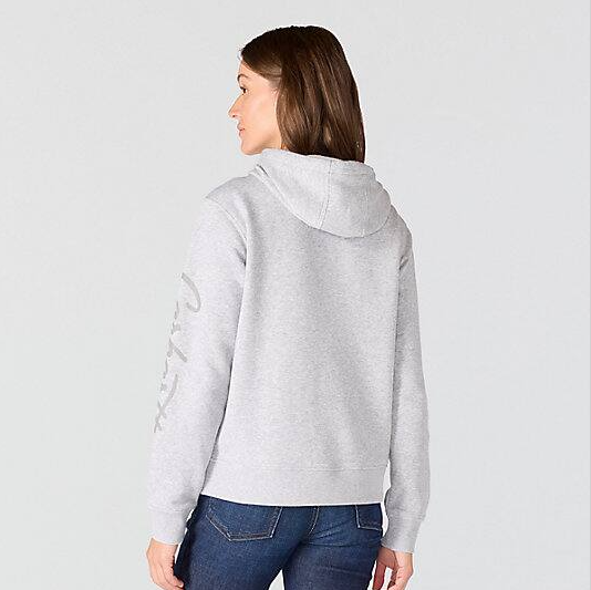 Sawyer Script Logo Heather Gray Sweatshirt Back Veiws