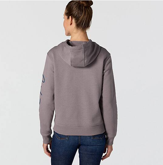 Sawyer Script Logo Stone Brown Sweatshirt Back Veiws
