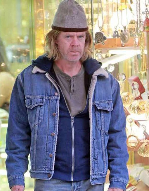 Shameless Frank Gallagher Denim Blue Jacket Back Veiws