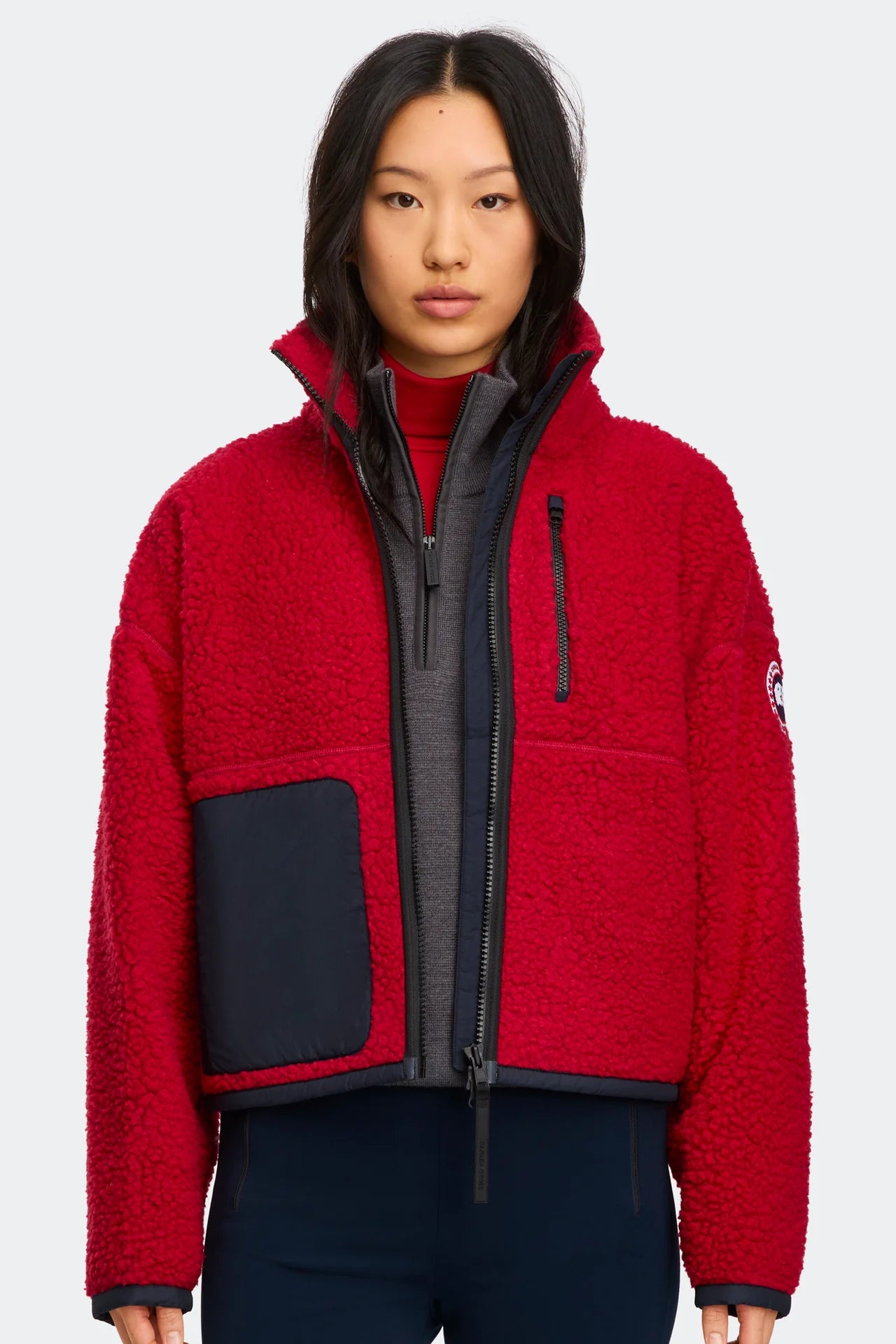 Simcoe_Zip_Up_Fleece_Red_Jacket_Front_Veiws
