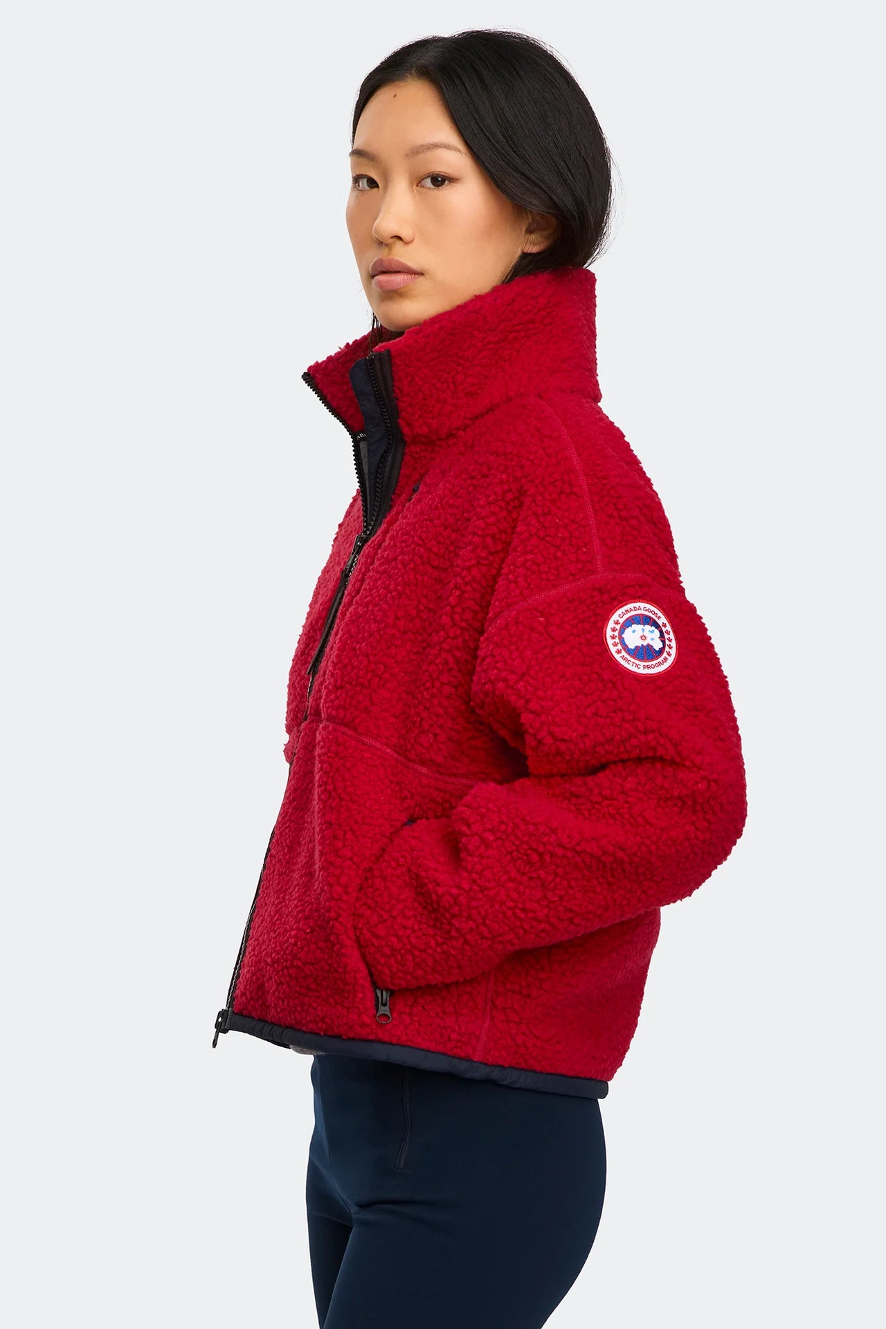 Simcoe_Zip_Up_Fleece_Red_Jacket_Left_Side Veiws