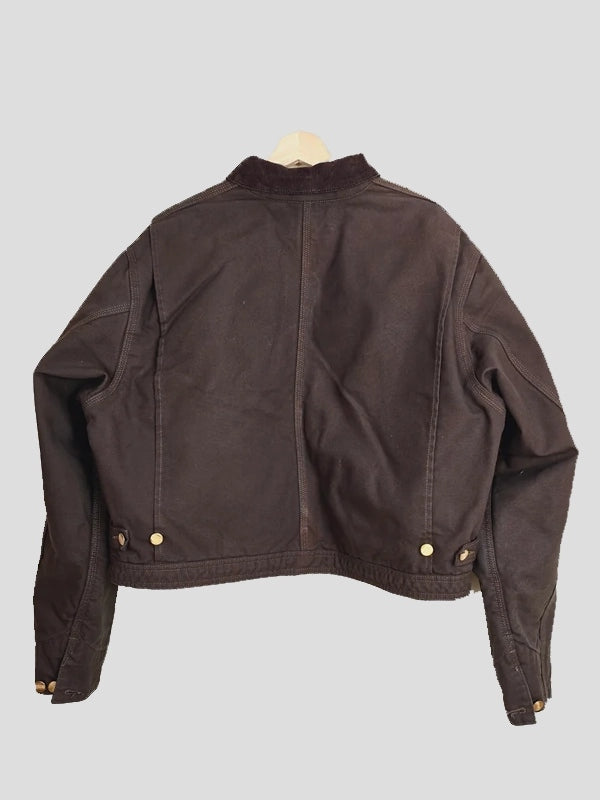 Vintage Carhartt x NY Yankees Crop Black Jacket Back Veiws
